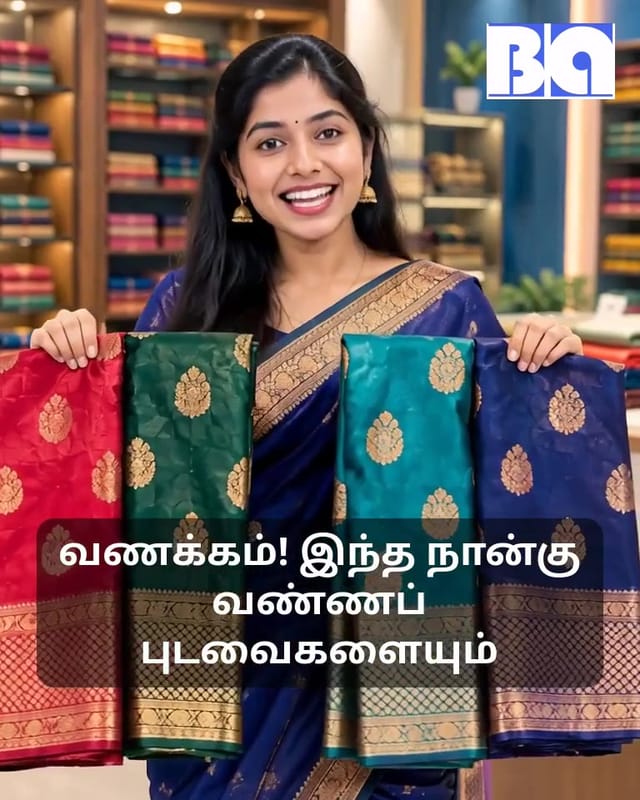 நான்கு வண்ணப் புடவைகள் | Chandhu Textiles